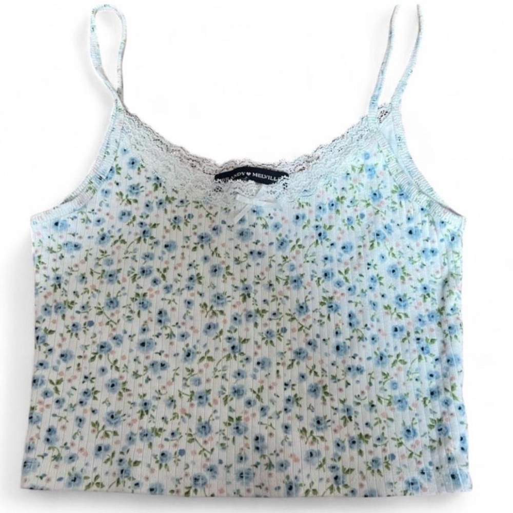 Brandy Melville Floral Skylar Cropped Tank One Size NWT